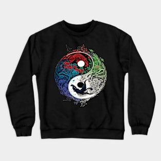 Yin Yang Floral Crewneck Sweatshirt